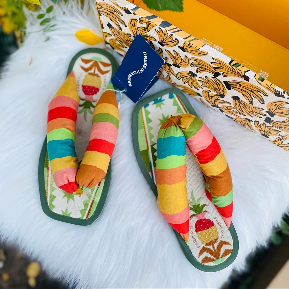 FARM Rio Pineapple Puffy Sandals